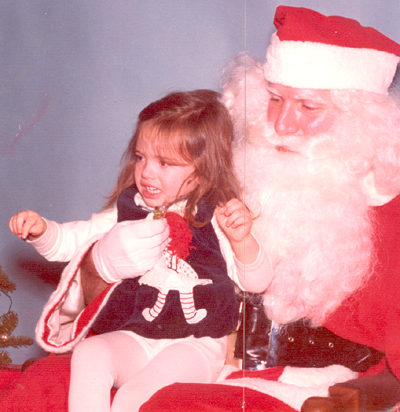 Jackie With Santa About 1976